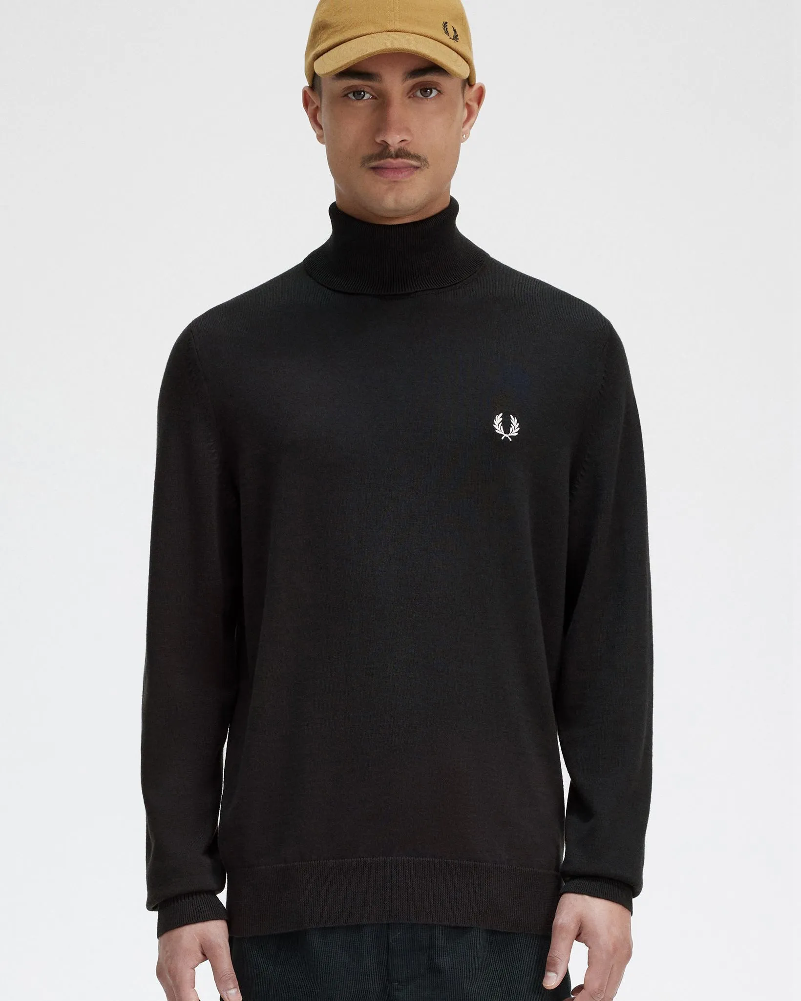 Fred Perry Roll Neck Jumper - Night Green