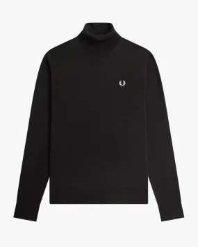 Fred Perry Roll Neck Jumper - Night Green