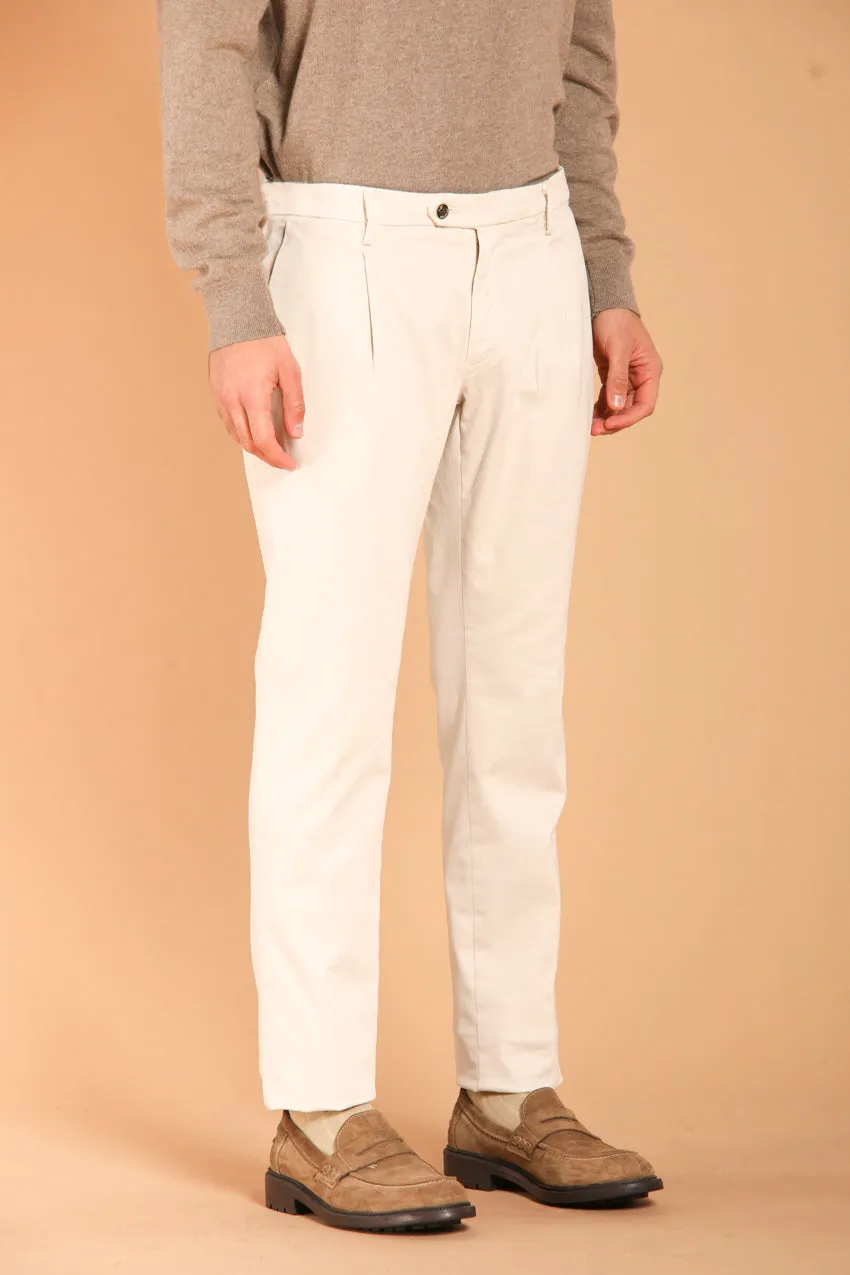 Genova men's chino pants in gabardine regular fit 