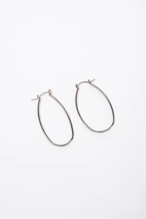 Gloria Metal Oval Hoop Earrings