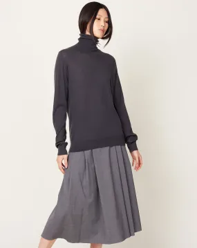 High Neck Sweater in Faded Black