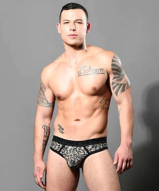 Lace Print Frame Thong w/ ALMOST NAKED®