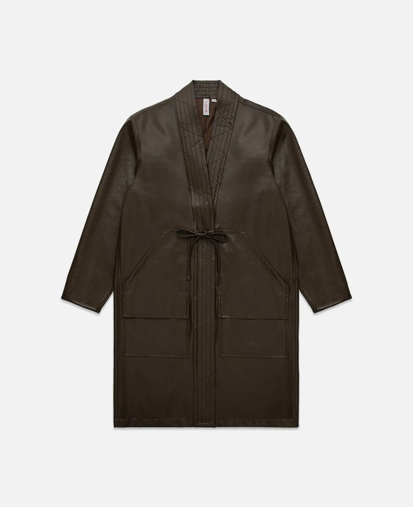 Leather Kimono (Brown)