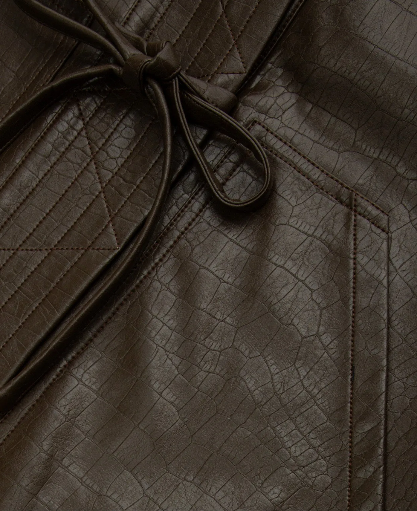 Leather Kimono (Brown)