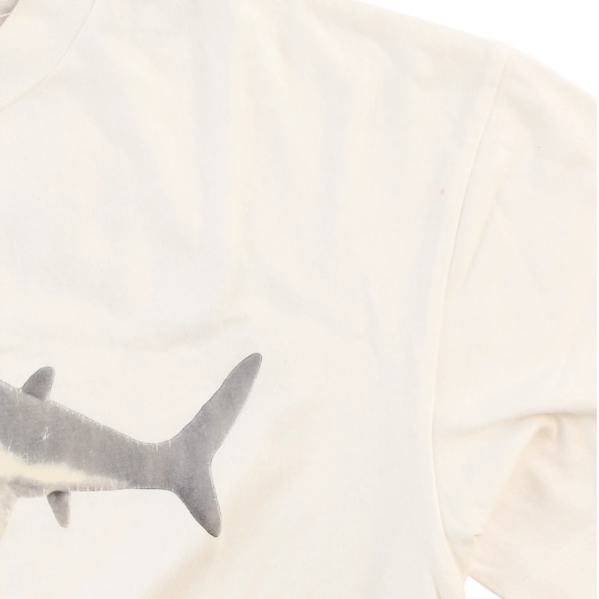 Men's Shark T-Shirt White Size M