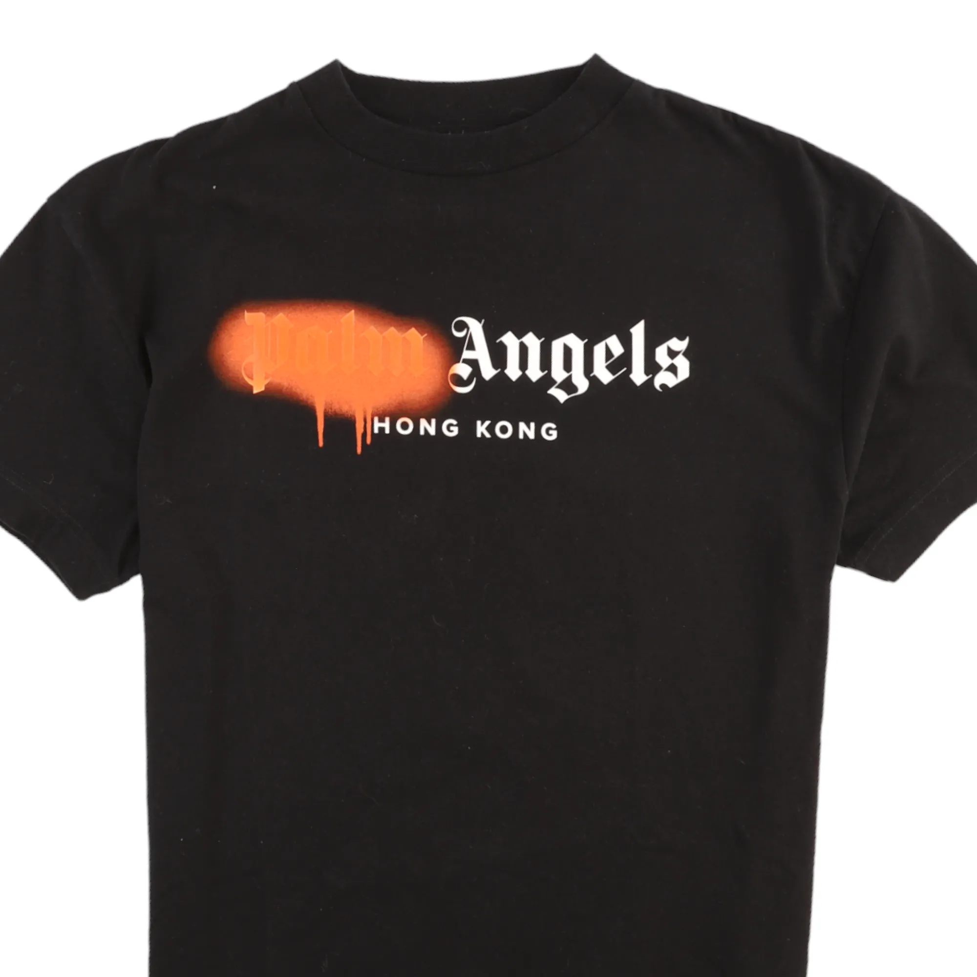 Men's Spray Logo Hong Kong T-Shirt Black Size M