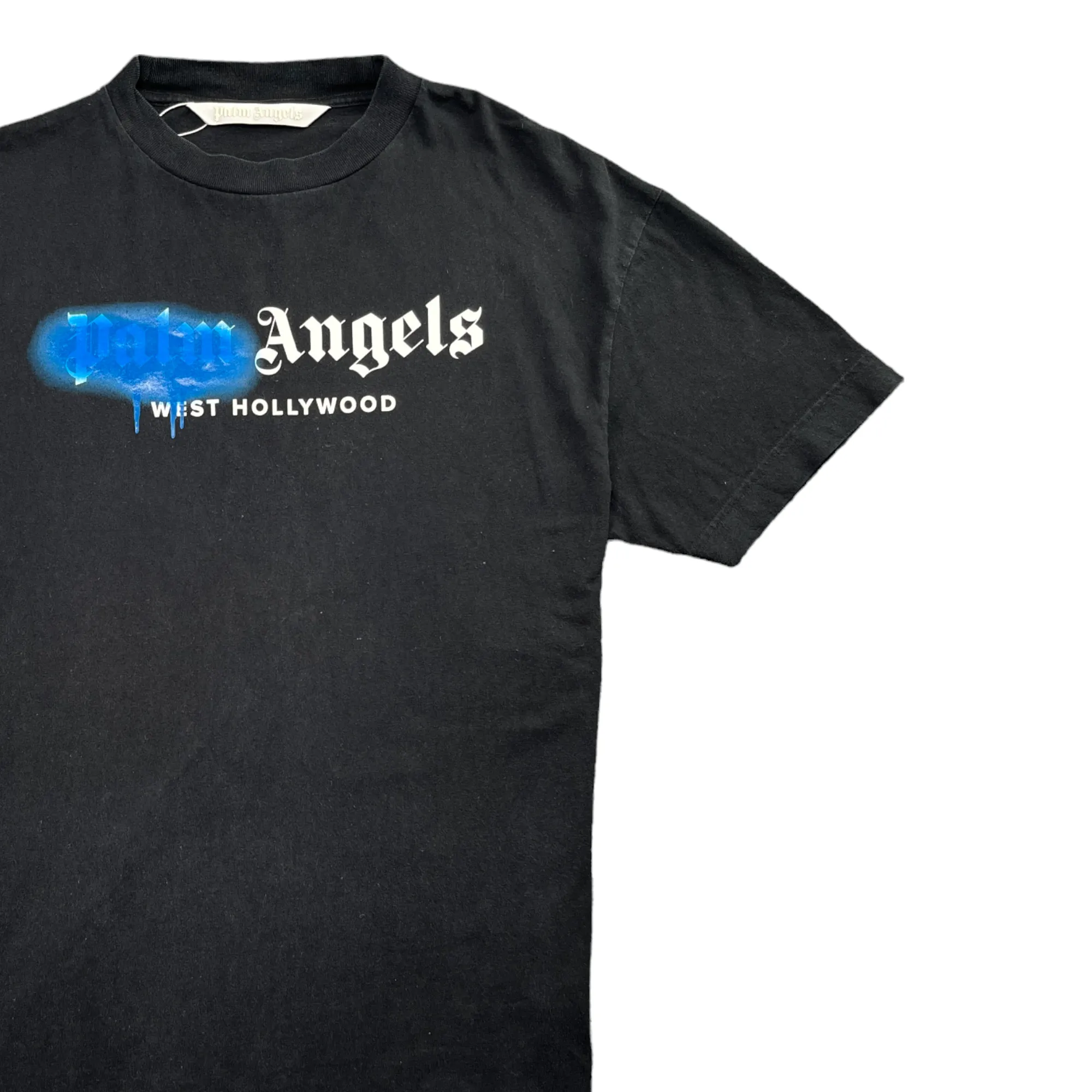 Men's West Hollywood Sprayed Logo T-Shirt Black Size M