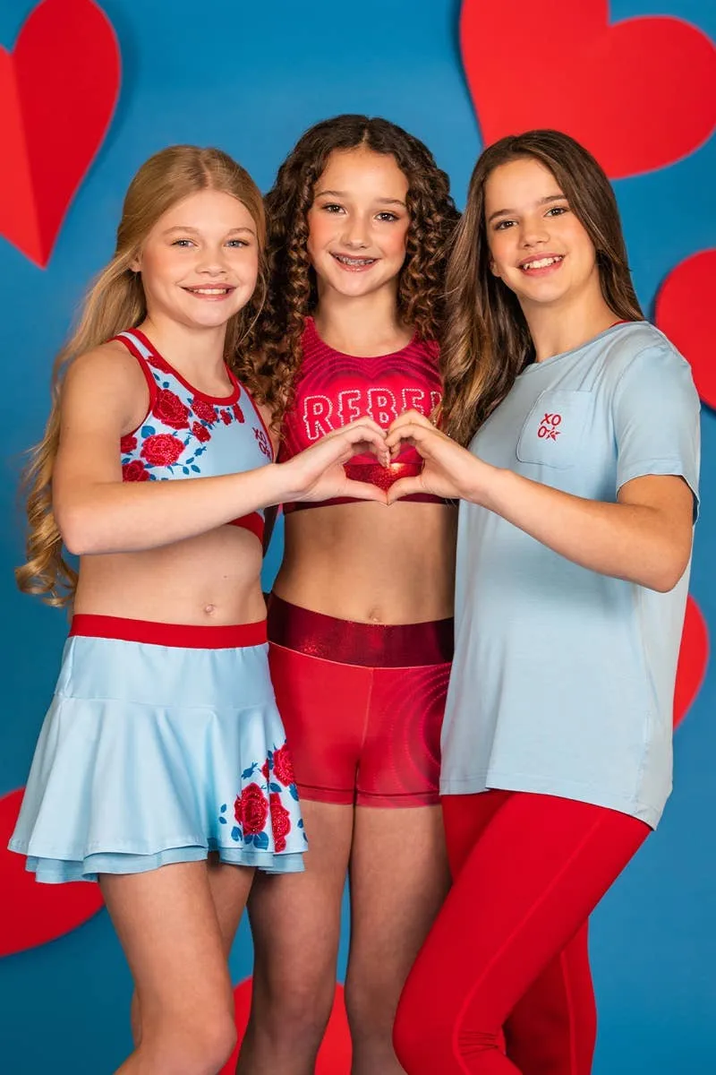 Mid Rise Compression Short in Rebel Heartbeat
