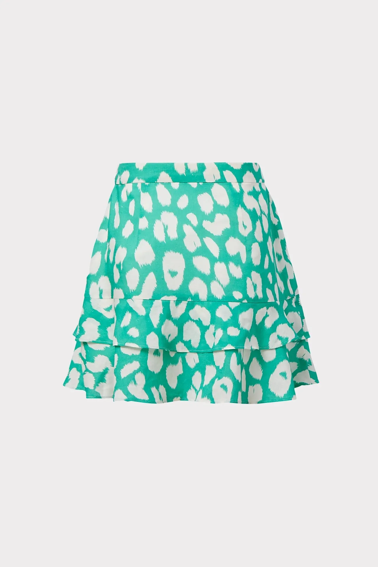 Milly Minis Milan Jungle Leopard Linen Skirt