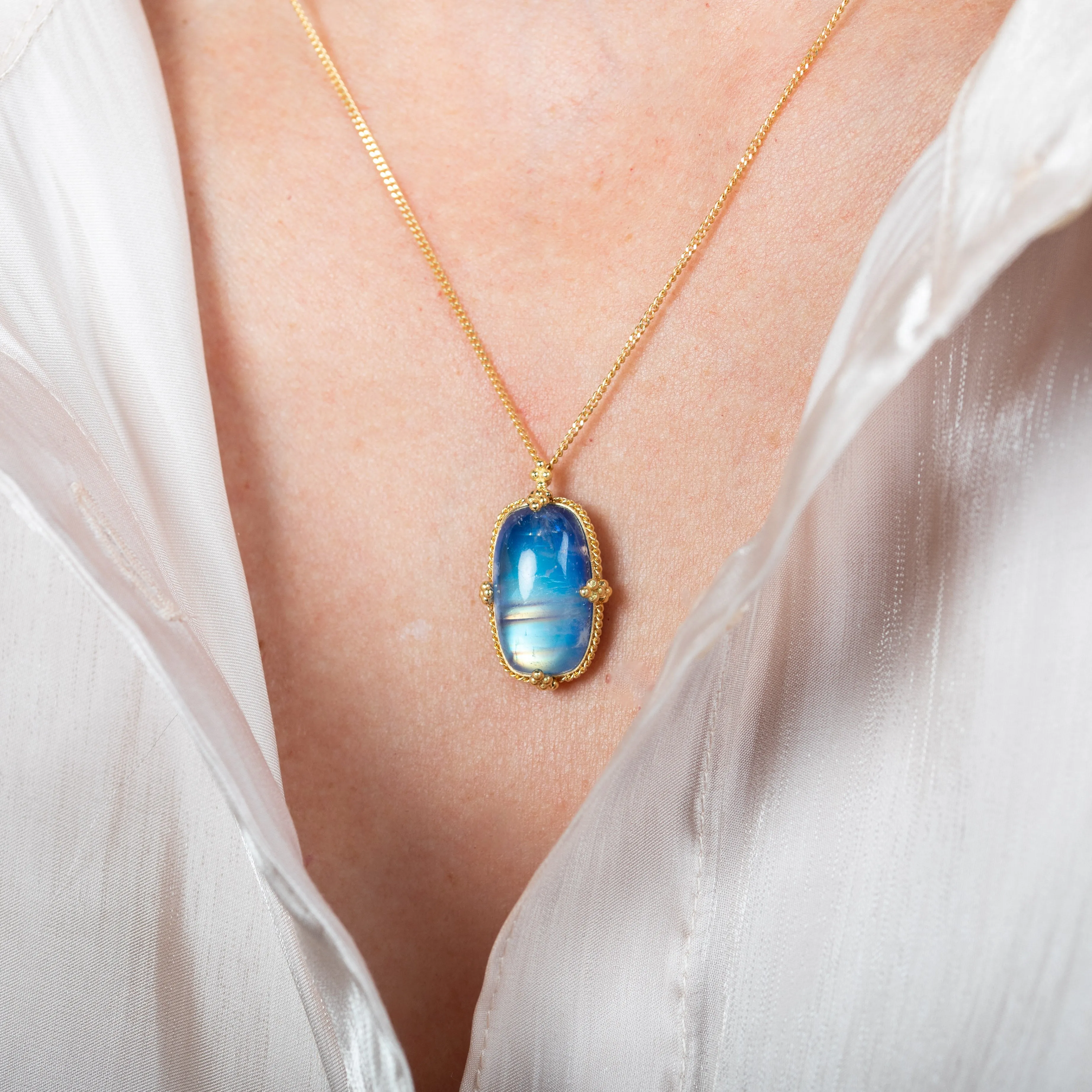 Moonstone Galaxy Necklace