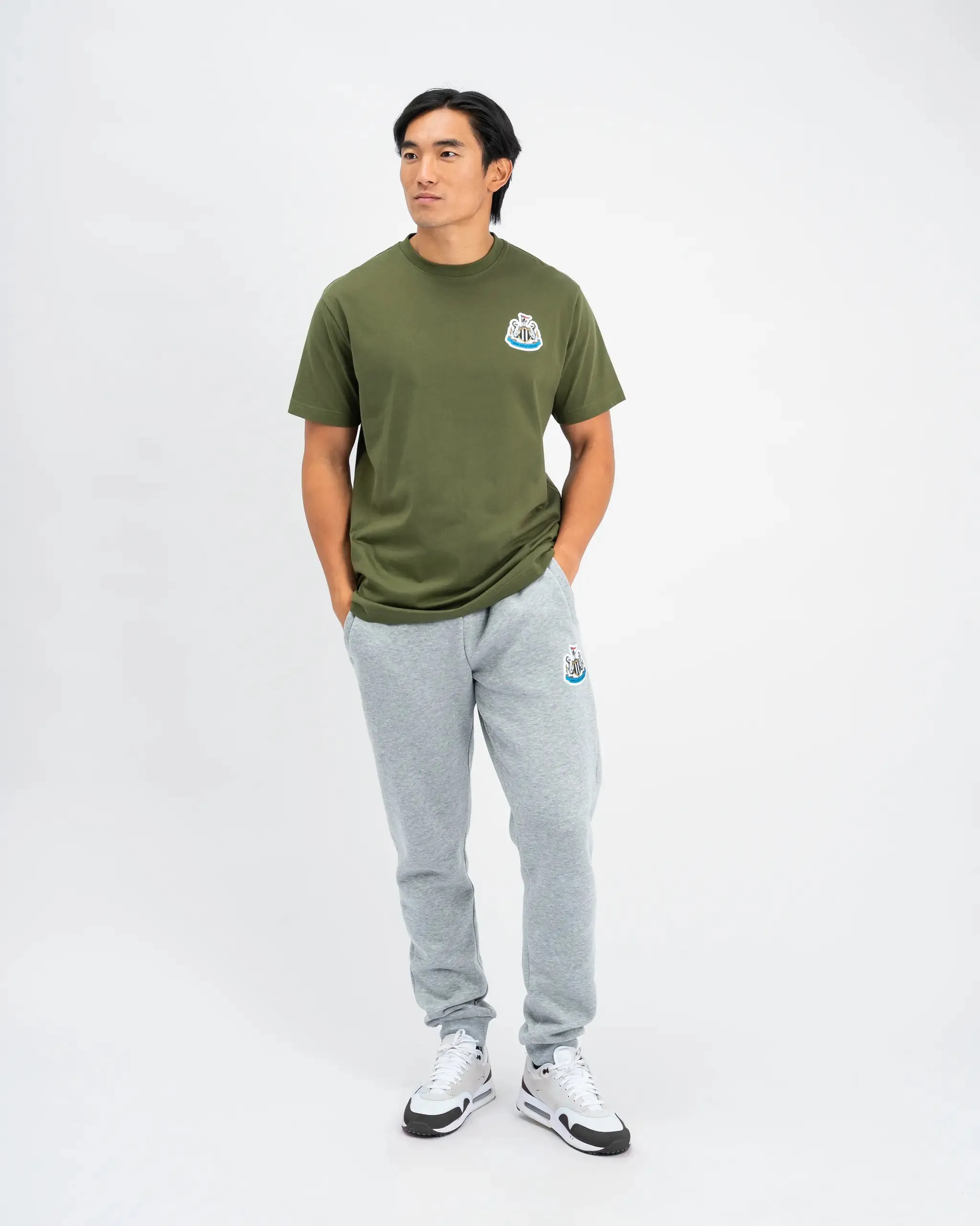 Newcastle United Men's Khaki Terrace Crest T-Shirt
