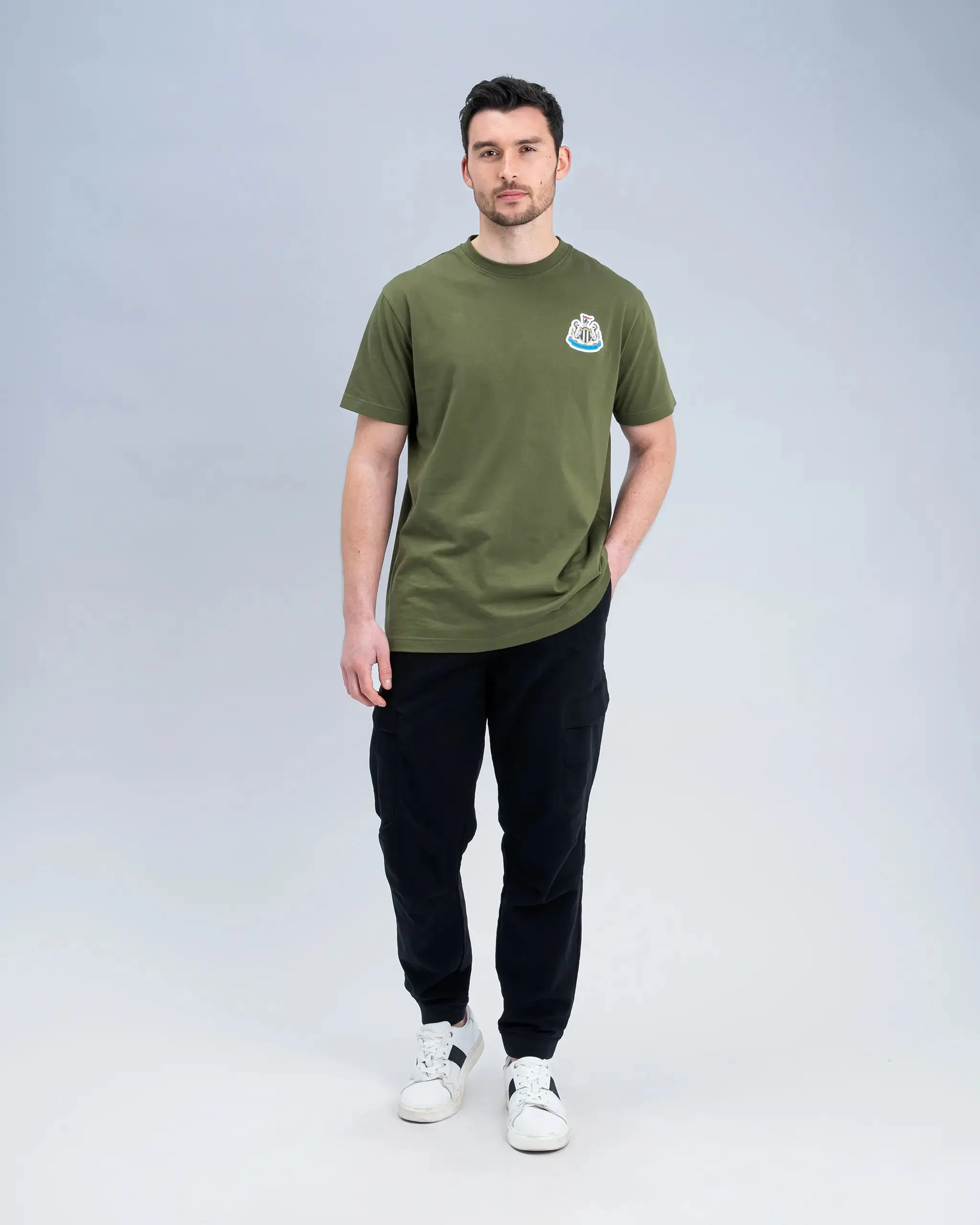 Newcastle United Men's Khaki Terrace Crest T-Shirt