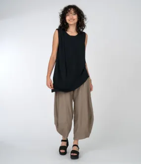 Niche - Brussels Crepe - Drape Tank - Black
