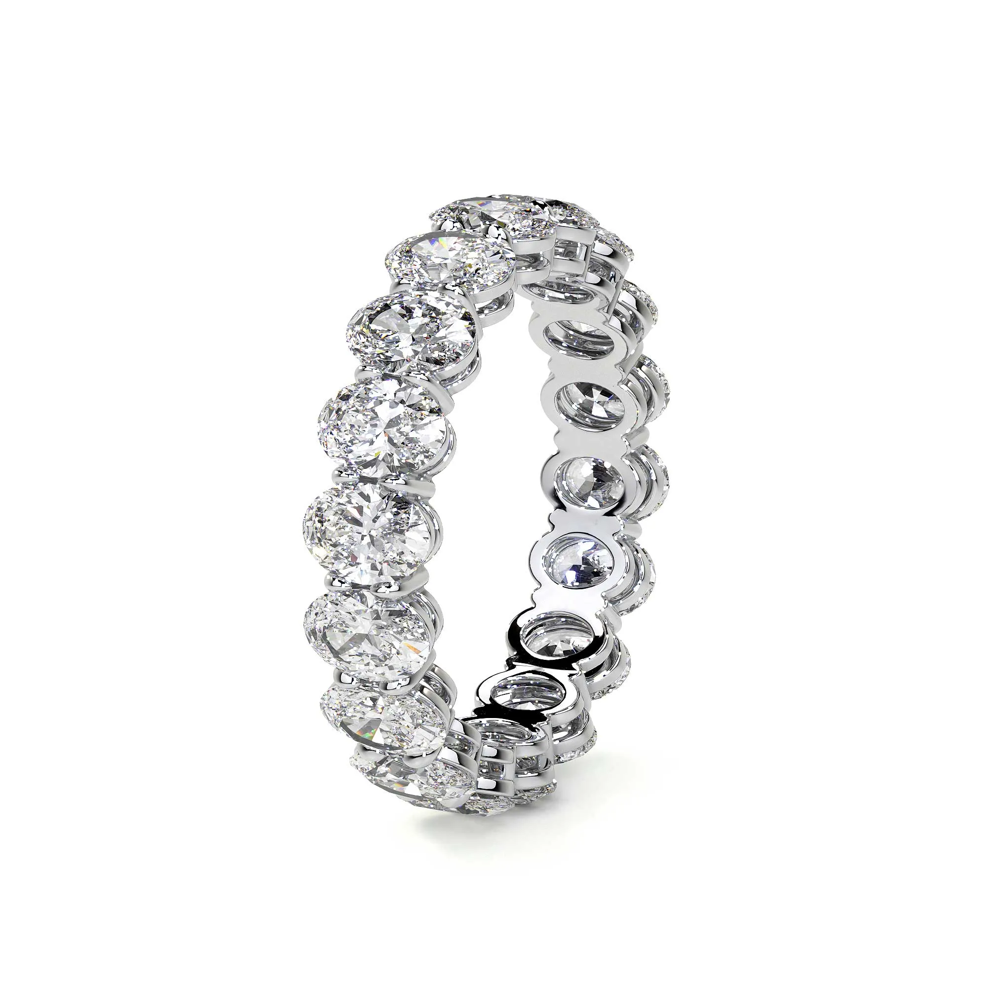 Oval Cut Diamond Eternity Band, 0.26CT Each