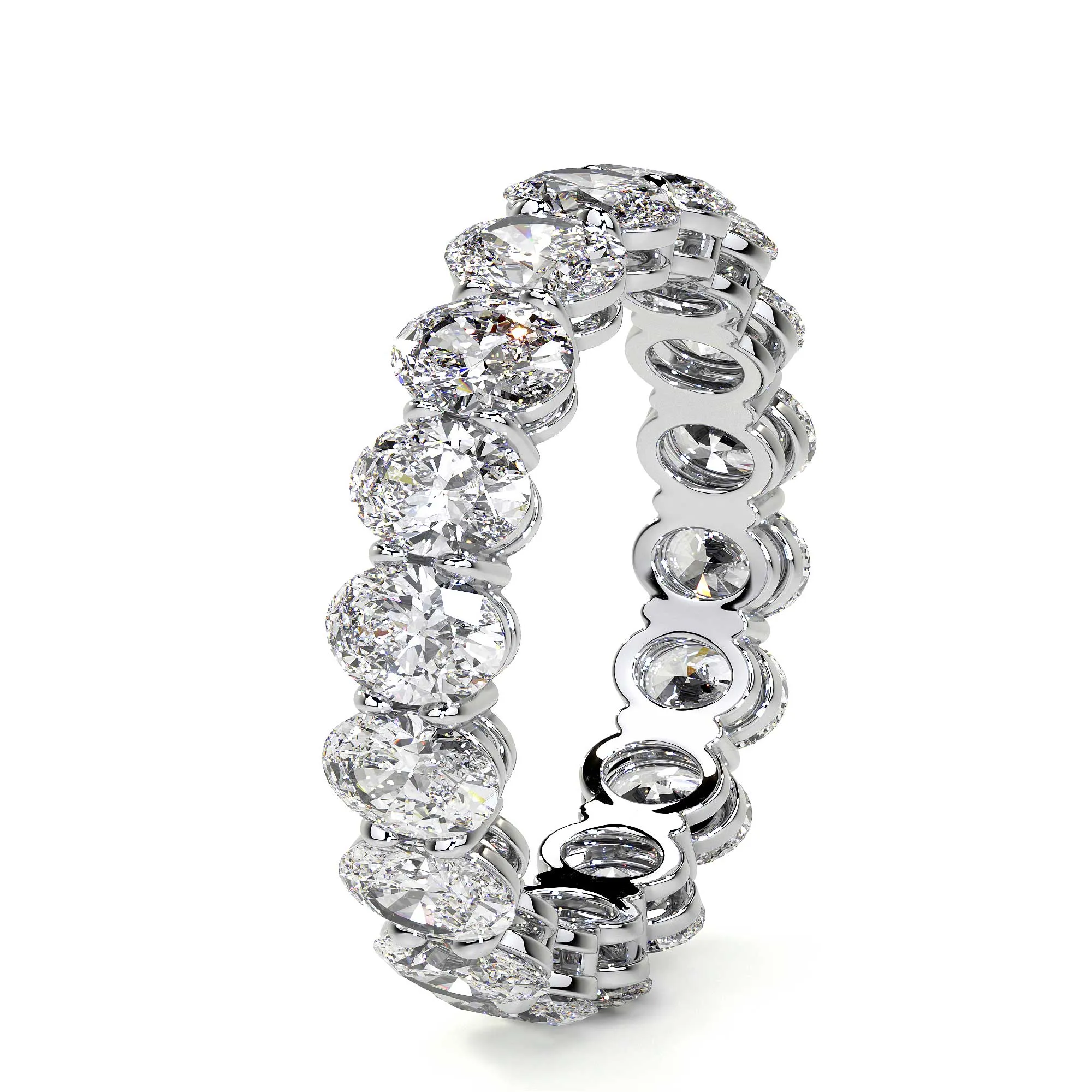 Oval Cut Diamond Eternity Band, 0.26CT Each