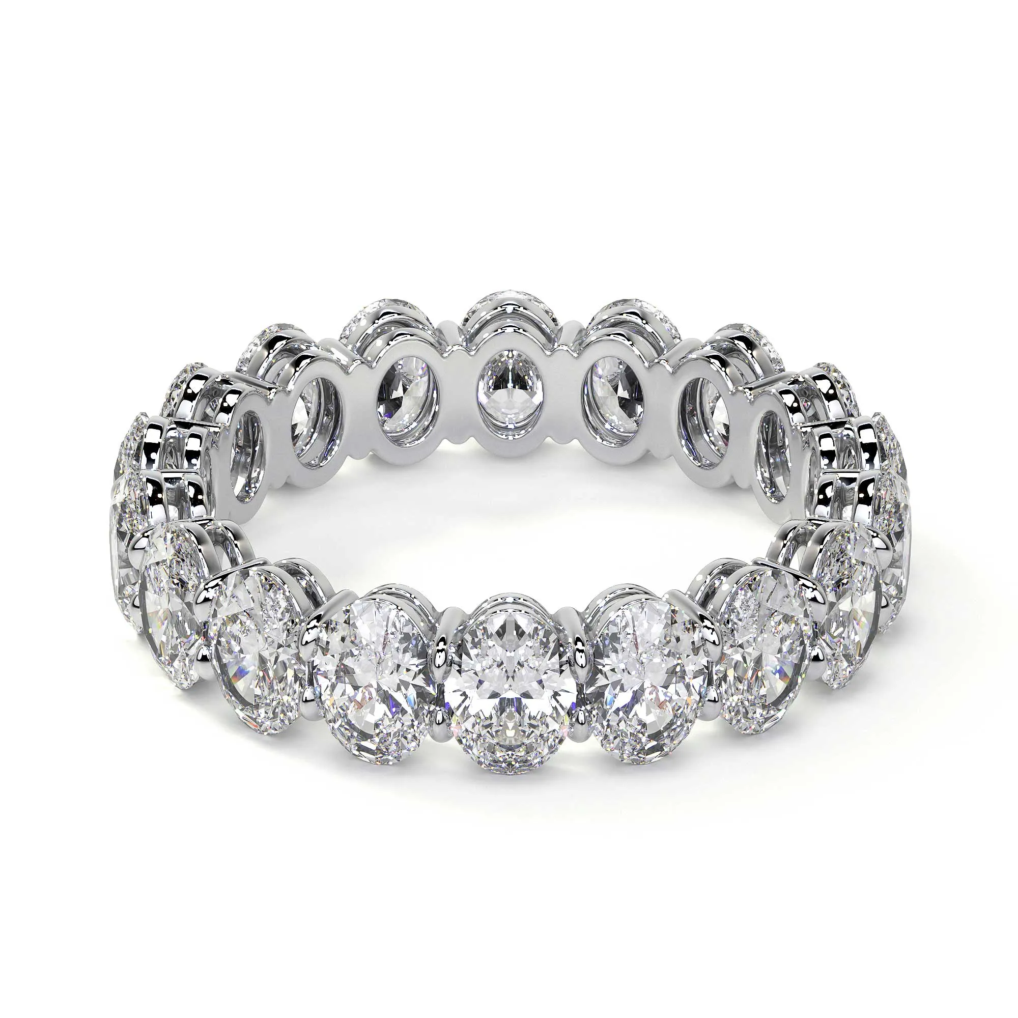Oval Cut Diamond Eternity Band, 0.26CT Each