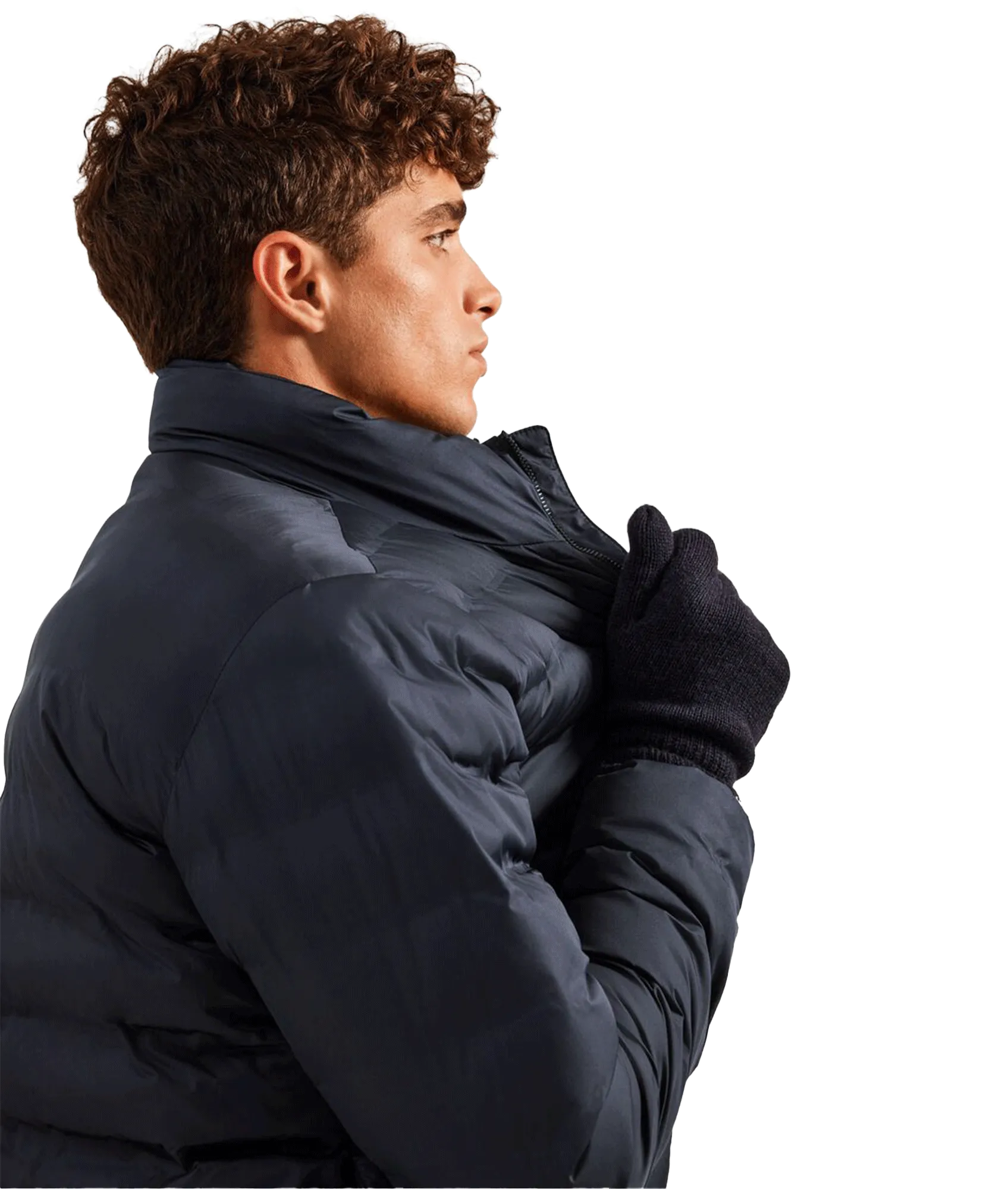 Padded Quilted Jacket - Navy