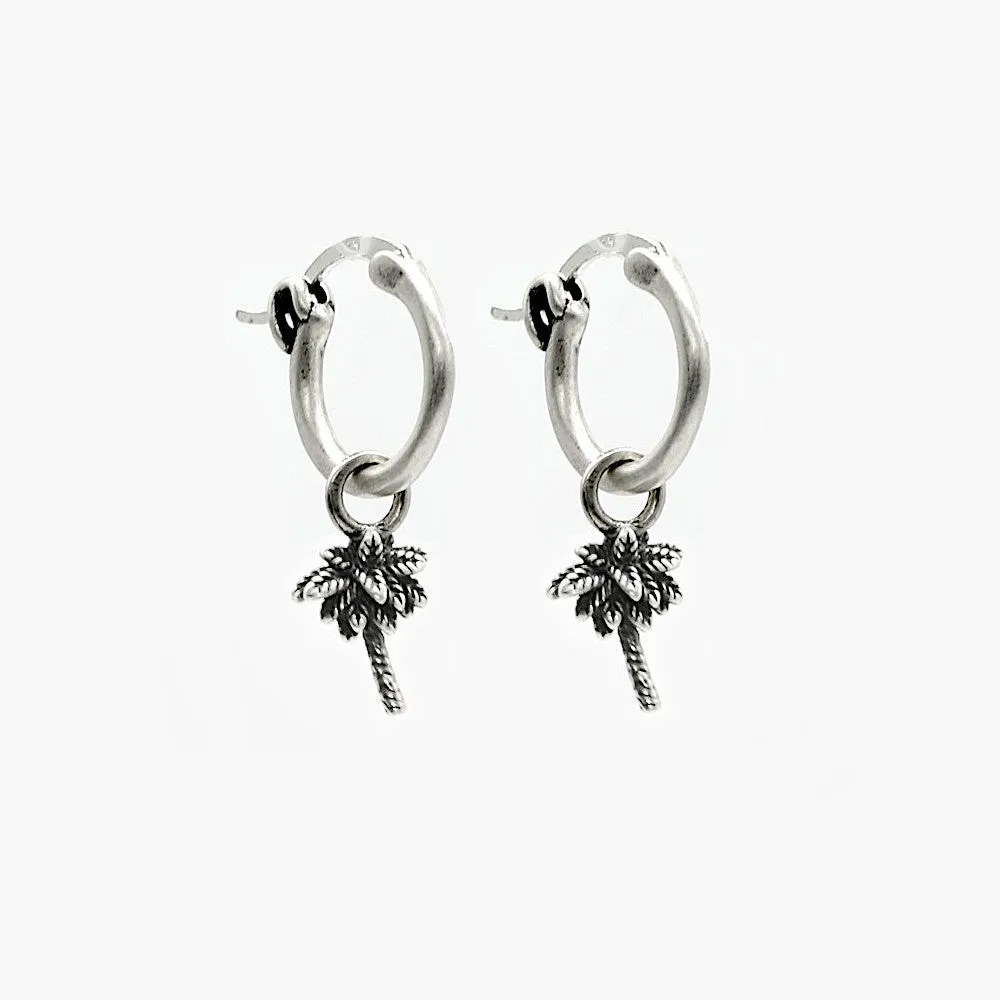 Palm Tree Sterling Silver Earring
