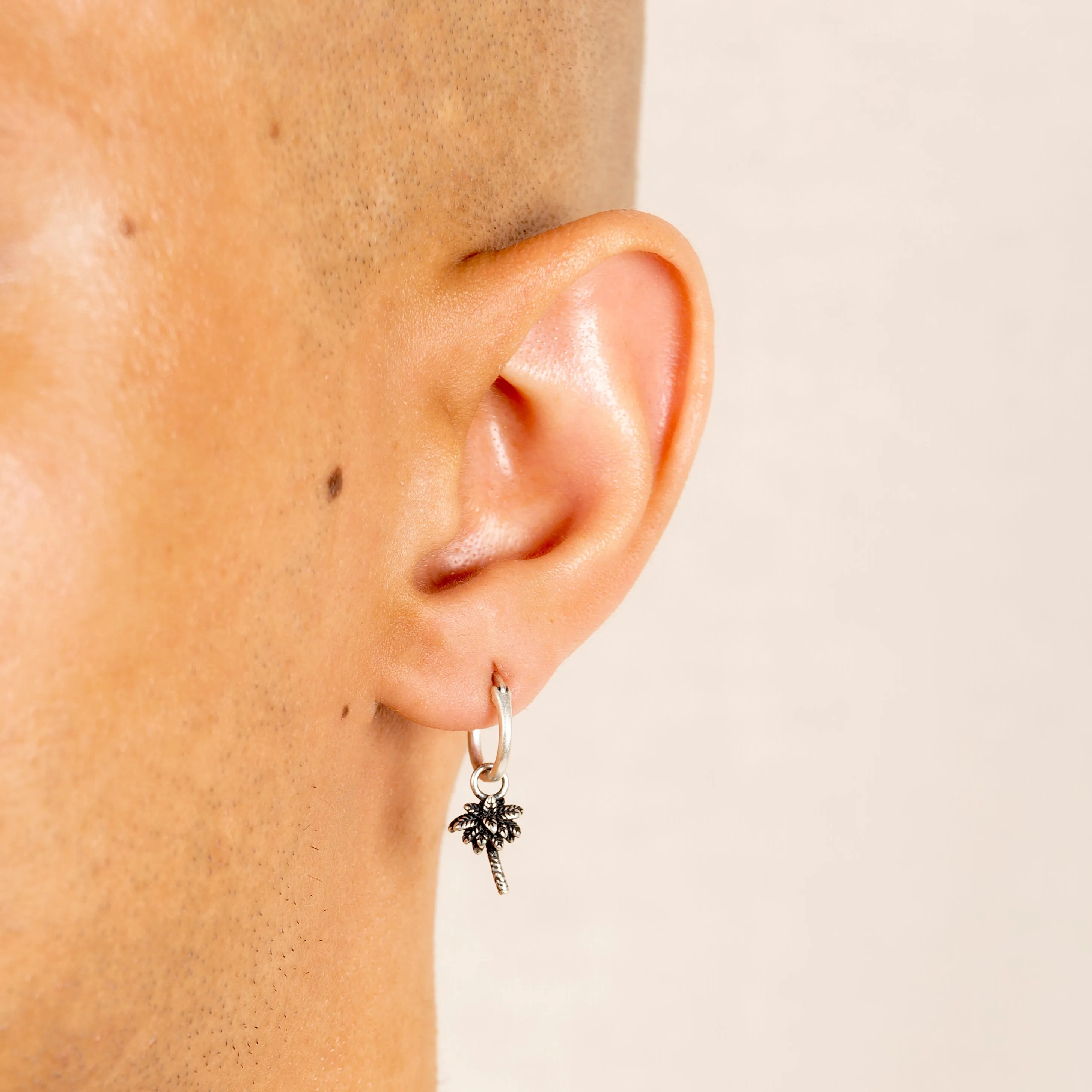 Palm Tree Sterling Silver Earring