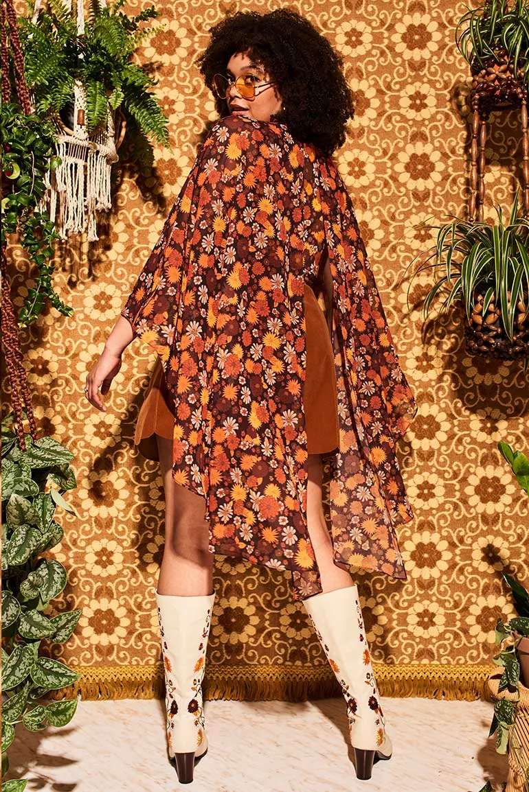 Penny Lane Cream Floral Embroidered Boots -SSA483 - UK8