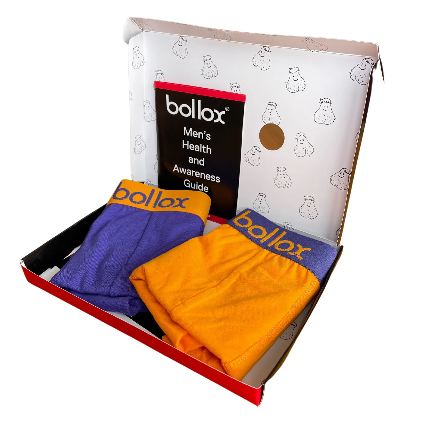 Purple & Orange Duo Tone Set - Men's cotton boxer shorts (2 pack)