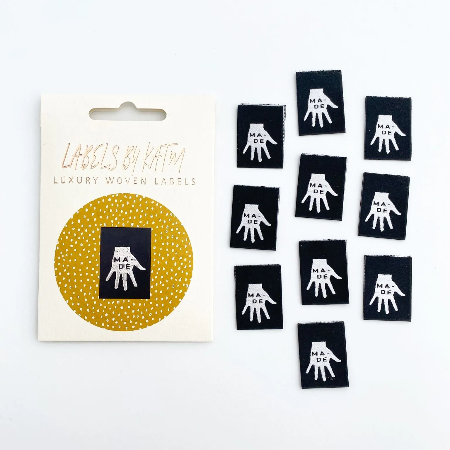 "MADE" Woven Labels | Pack of 10 | Kylie And The Machine