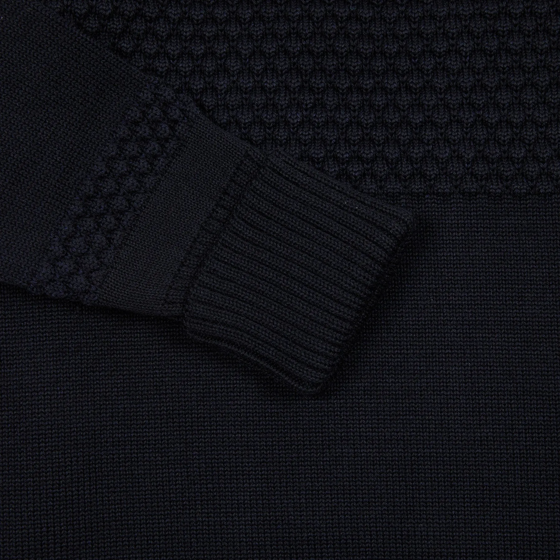 SNS Herning Fisherman Short Zip Sweater in Navy