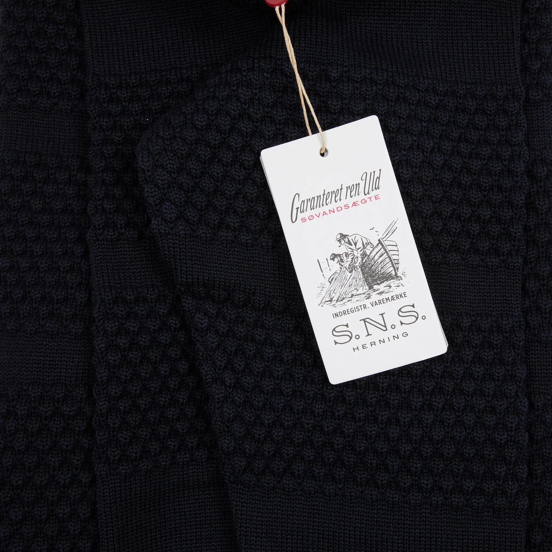 SNS Herning Fisherman Short Zip Sweater in Navy