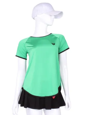 Tie Back Tee Short Sleeve Green