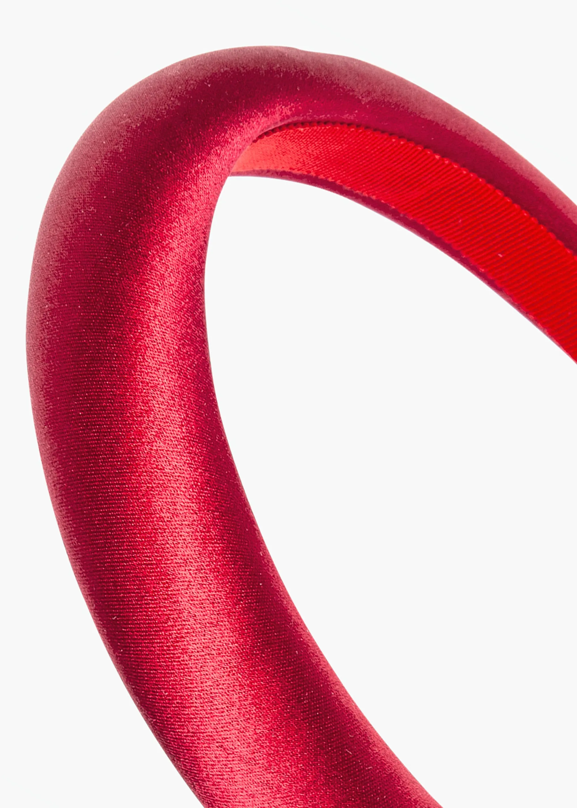 Tori Headband in Satin -- Ruby