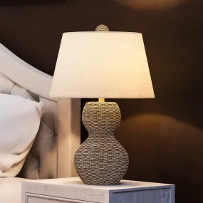 UEX7160 Scandinavian Table Lamp 16''W x 16''D x 26''H, Natural Brown Finish, Latrobe Collection