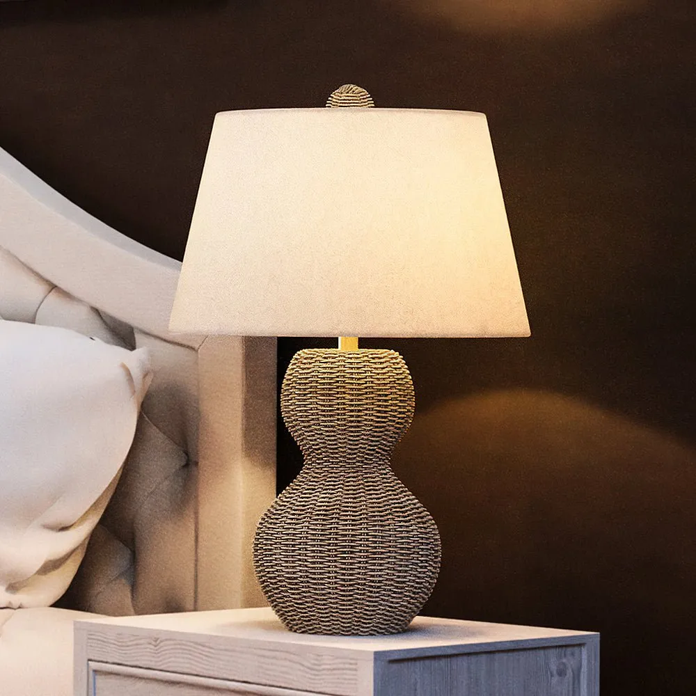 UEX7160 Scandinavian Table Lamp 16''W x 16''D x 26''H, Natural Brown Finish, Latrobe Collection