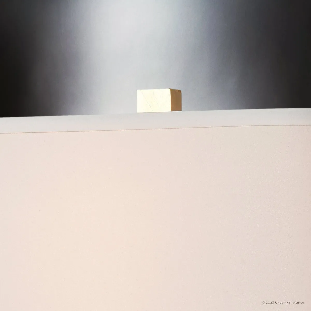 UEX7660 Contemporary Table Lamp 15''W x 9''D x 23''H, White and Brass Finish, Manzanita Collection