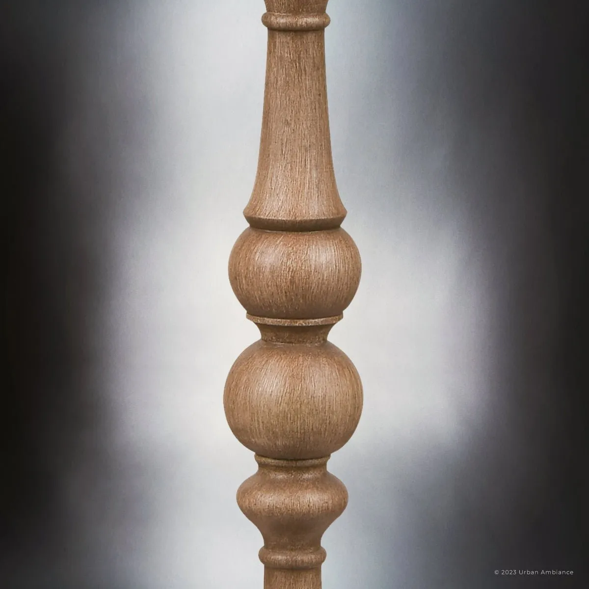 UEX8190 Modern Farmhouse Floor Lamp 18''W x 18''D x 63''H, Natural Brown Finish, Milpitas Collection
