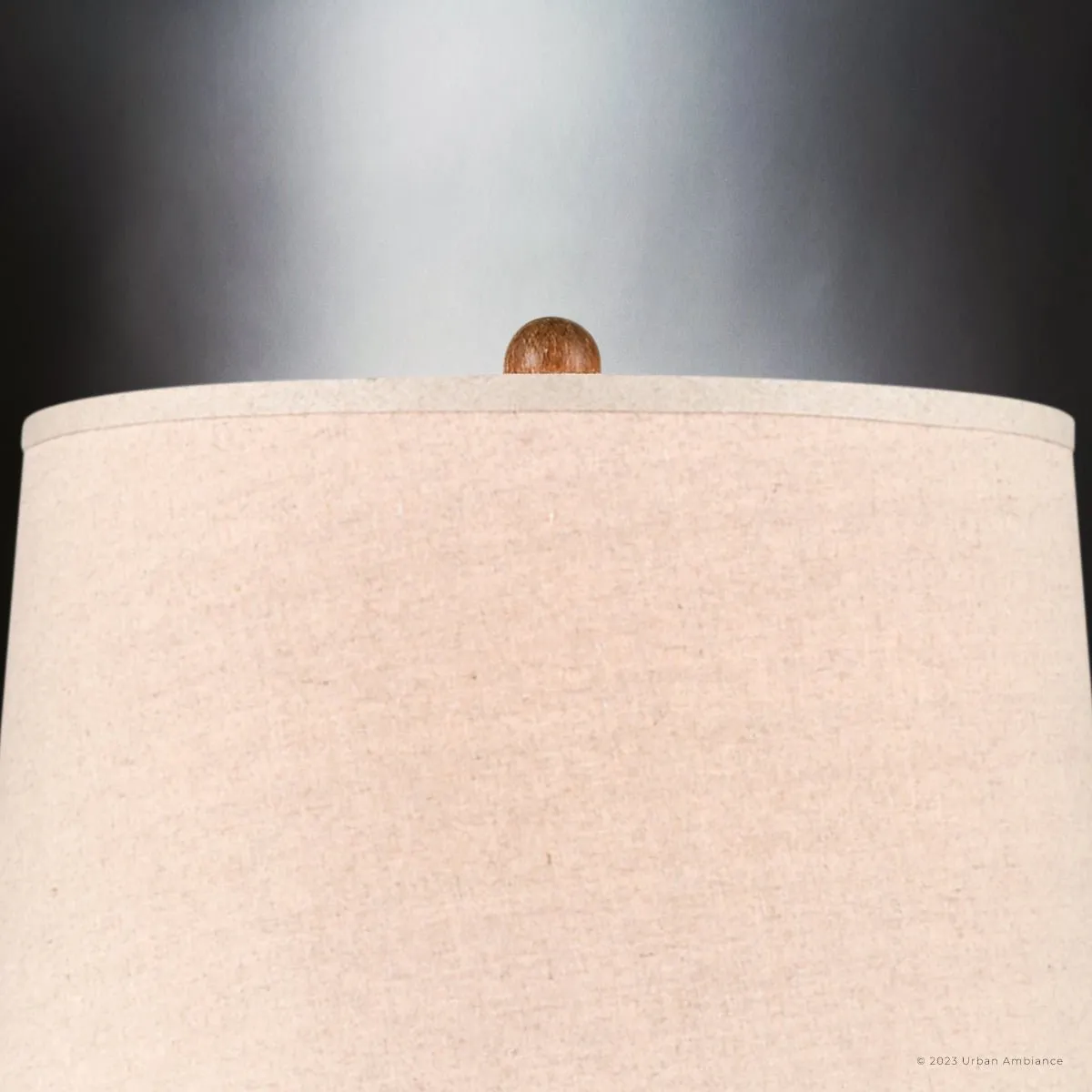 UEX8190 Modern Farmhouse Floor Lamp 18''W x 18''D x 63''H, Natural Brown Finish, Milpitas Collection