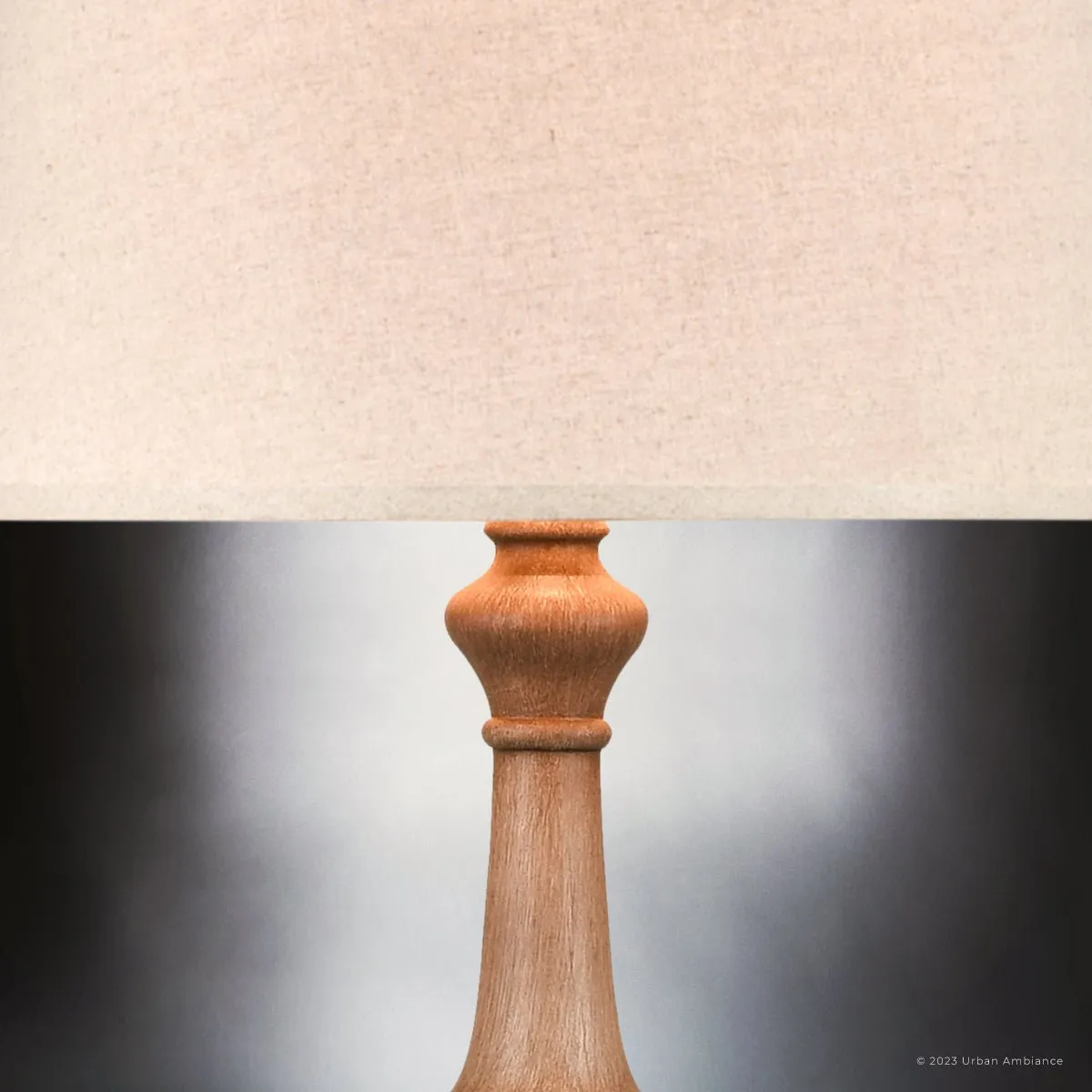 UEX8190 Modern Farmhouse Floor Lamp 18''W x 18''D x 63''H, Natural Brown Finish, Milpitas Collection