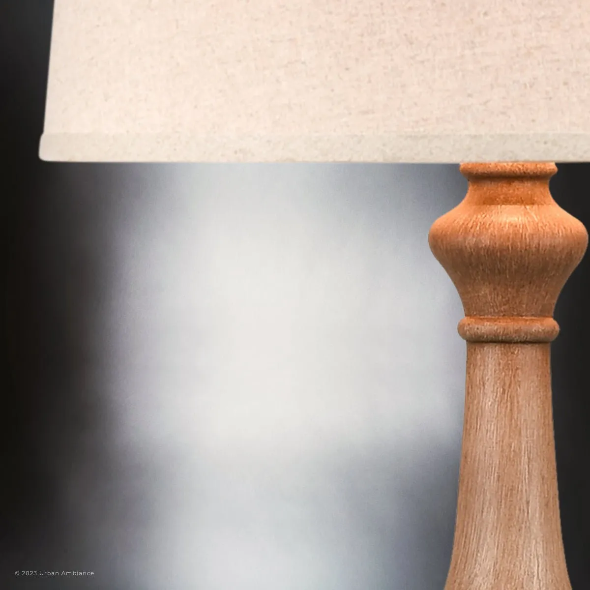 UEX8190 Modern Farmhouse Floor Lamp 18''W x 18''D x 63''H, Natural Brown Finish, Milpitas Collection