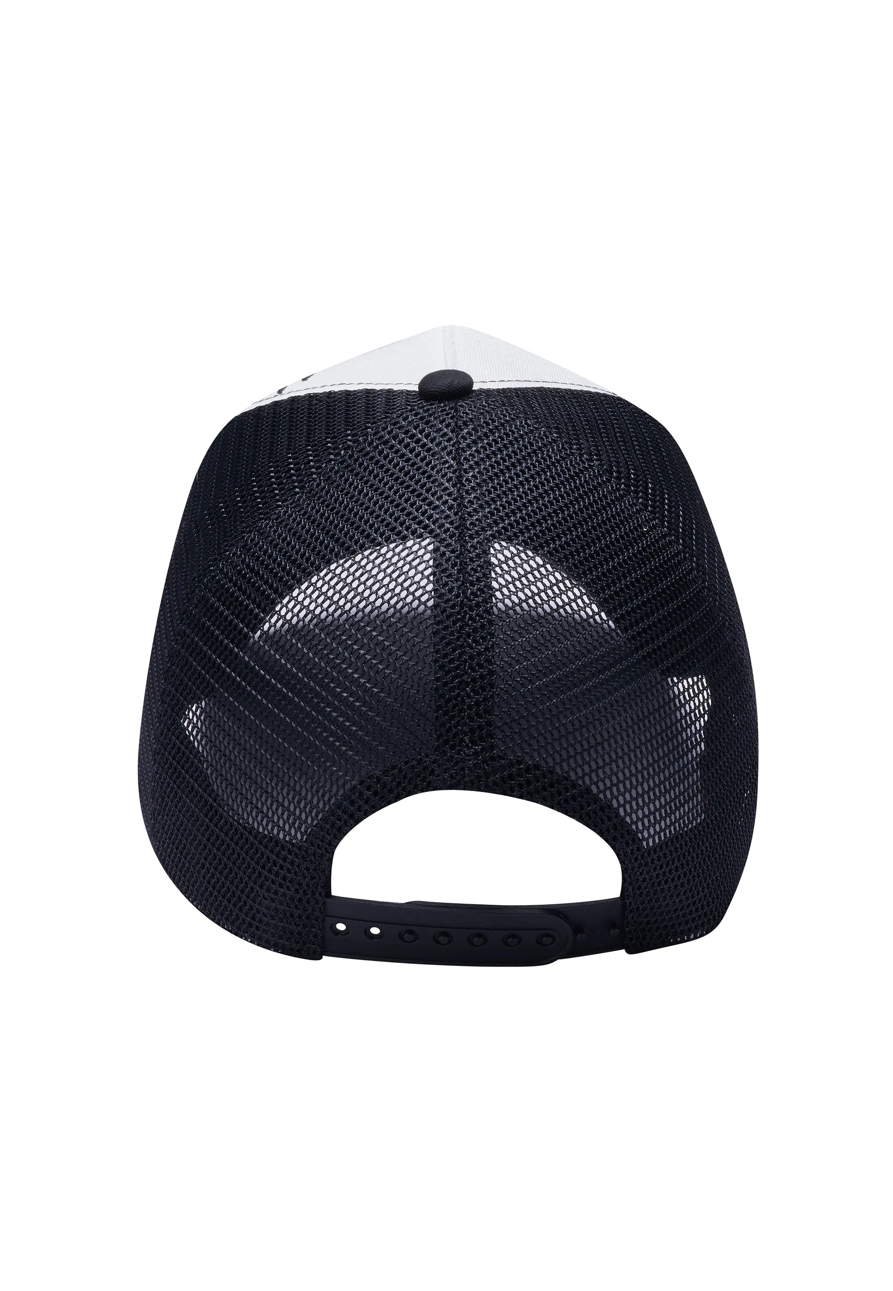 Unisex Eagle-Japan Twill Front Mesh Trucker - White/Black