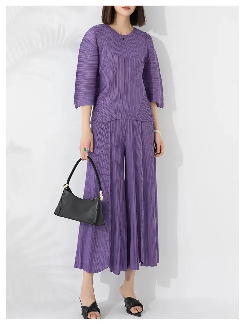 Women's Marina Pleated 2-Piece Pant Set