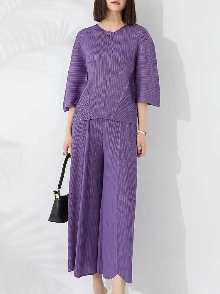 Women's Marina Pleated 2-Piece Pant Set