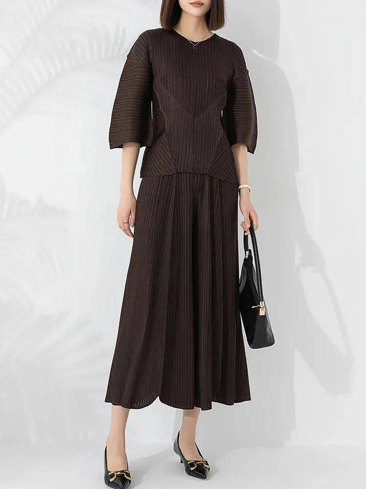 Women's Marina Pleated 2-Piece Pant Set