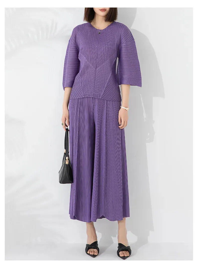 Women's Marina Pleated 2-Piece Pant Set