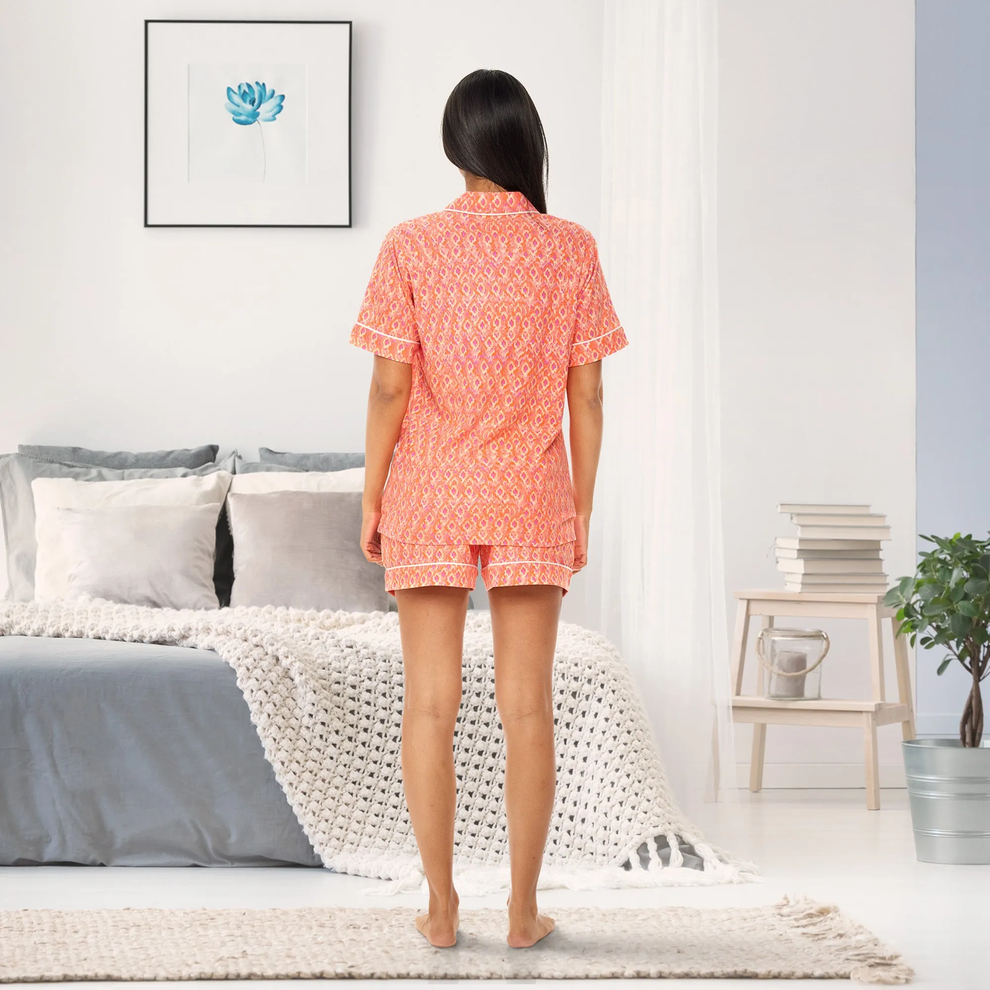 Womens Short Sleeve Knit Pajamas