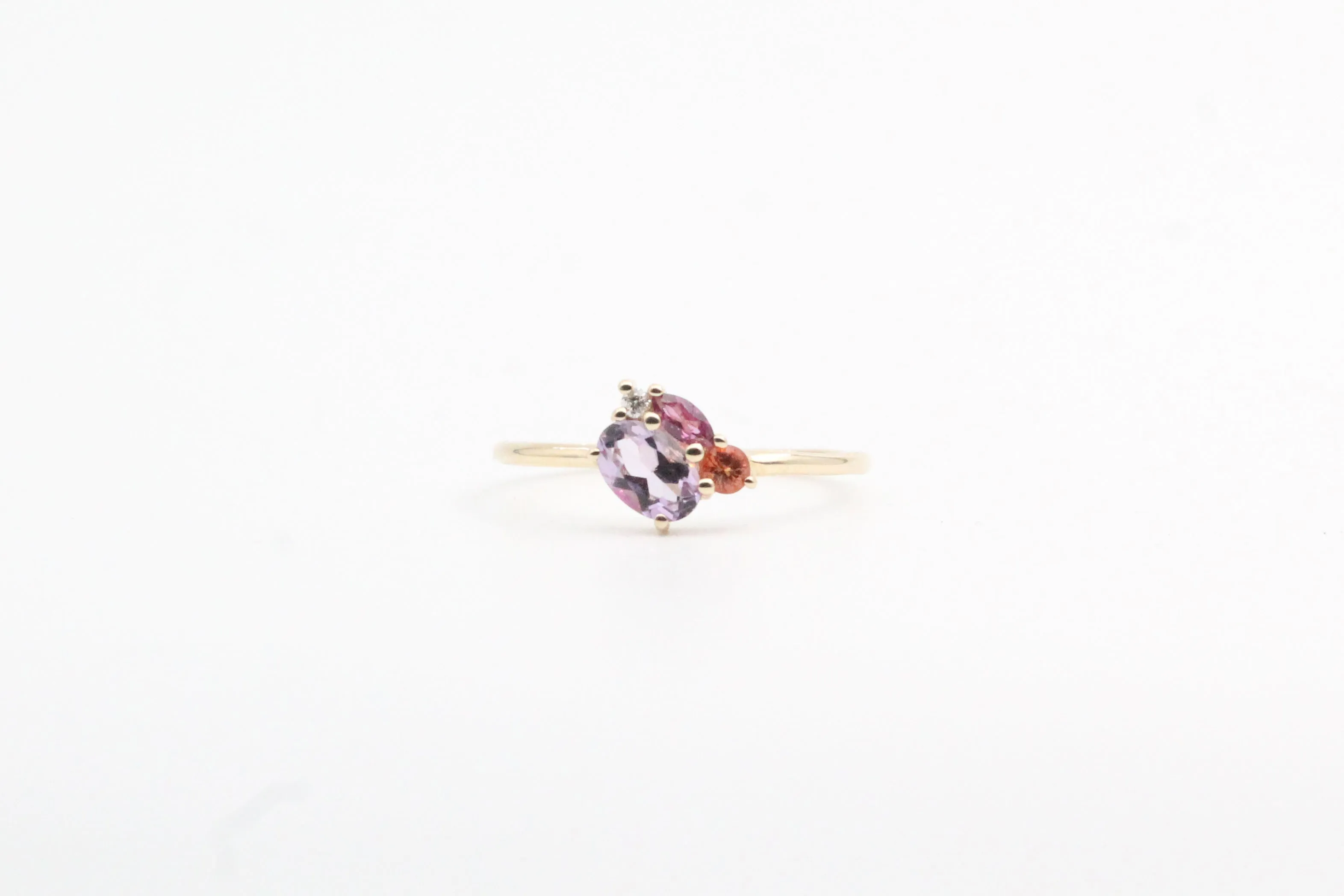 Yellow Gold Cluster Ring